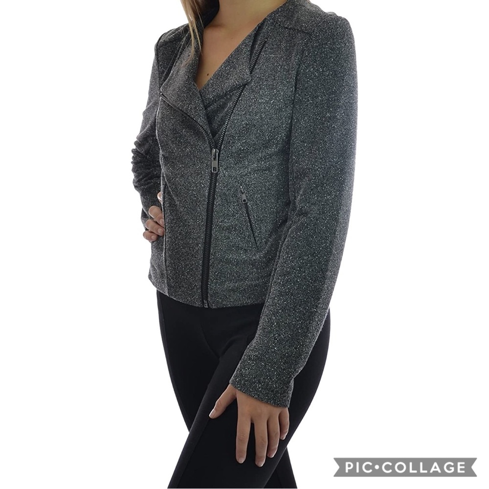 Catherine Malandrino Gray Moto Jacket Size Small